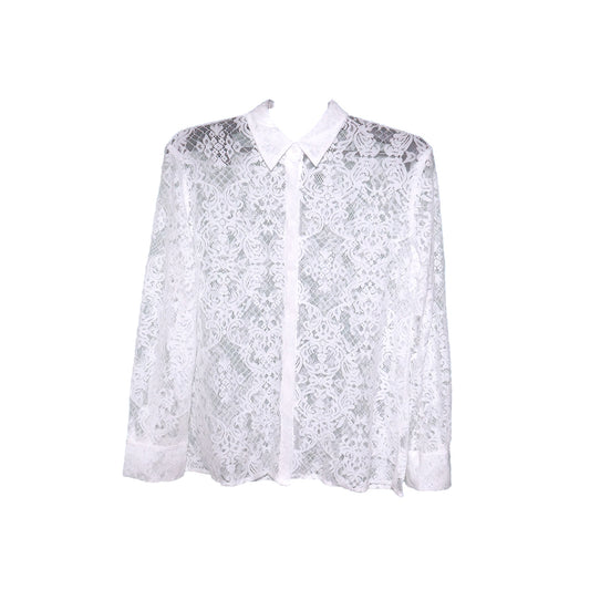 LACE BUTTON UP